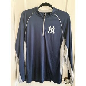 New York Yankees  Mens L Blue Pullover 1/4 Zip MLB Fanatics
